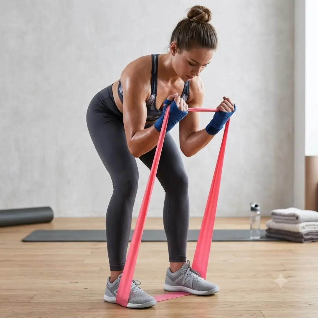NUVEX Roze Fitnessbanden Set 5 Stuks - 5 Weerstandsniveaus