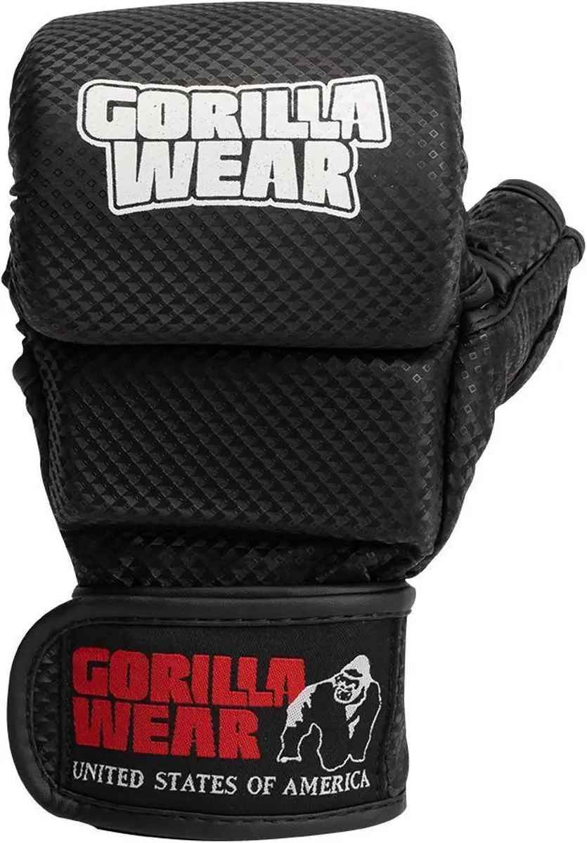 Gorilla Wear Ely MMA Bokshandschoenen S/M - Zwart/Wit - afbeelding 6 van 6