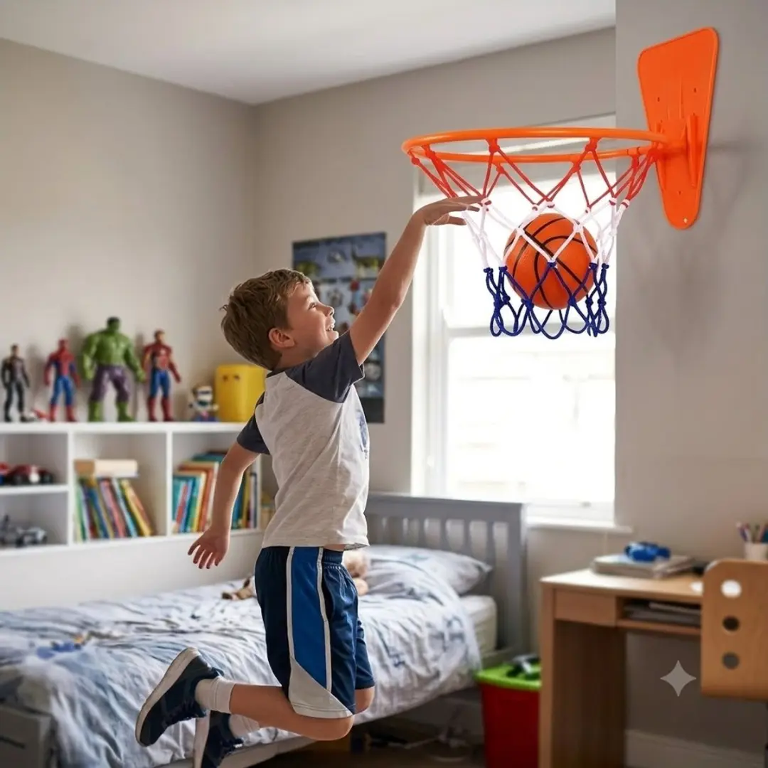 NuveX Wandmontage Mini Basketbalring 34cm - Oranje