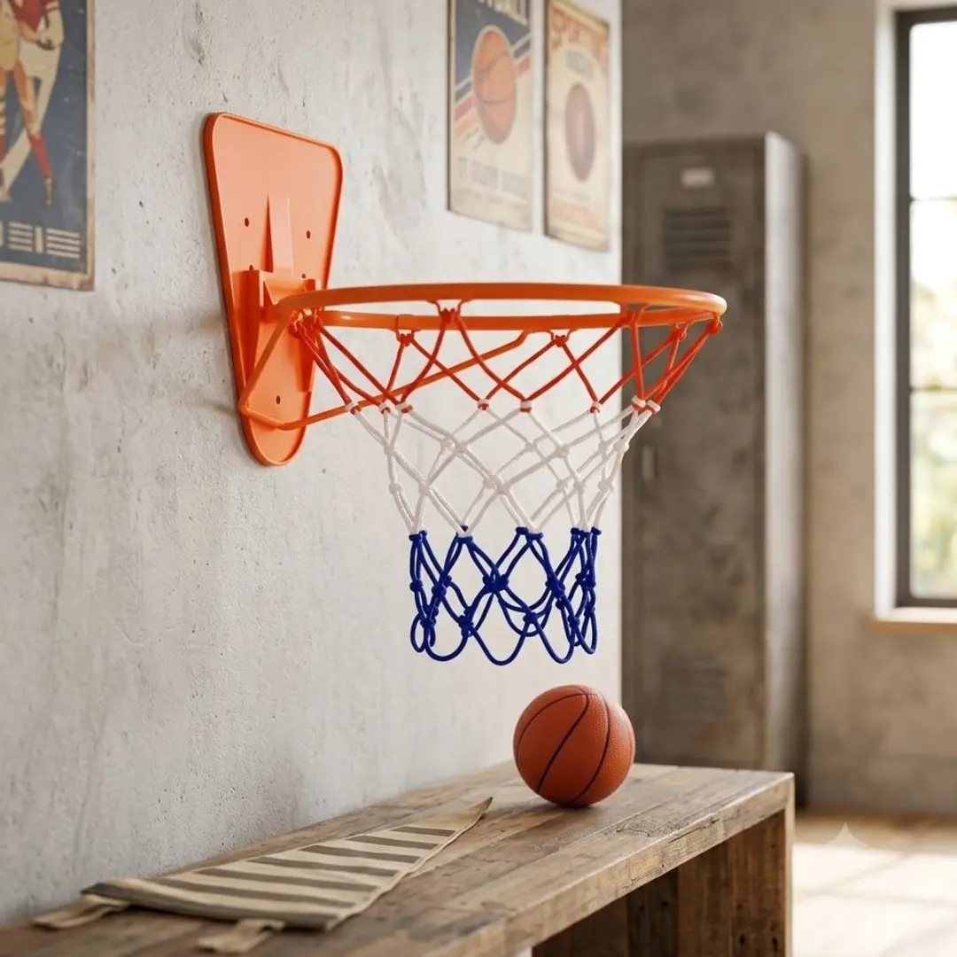 NuveX Wandmontage Mini Basketbalring 34cm - Oranje