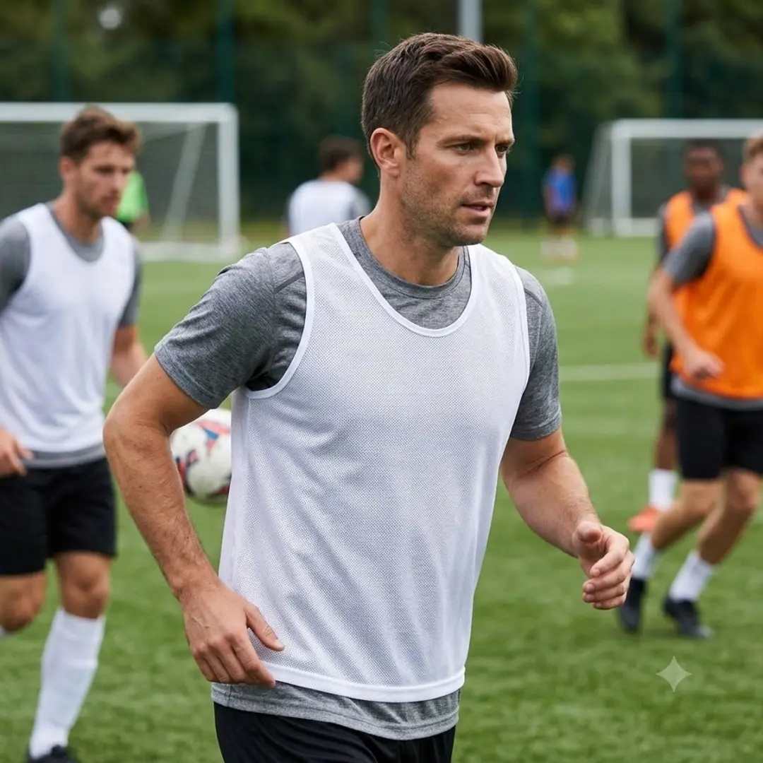 NUVEX Wit Sportvest - Ademend Teamhesjes 6 Stuks Maat L