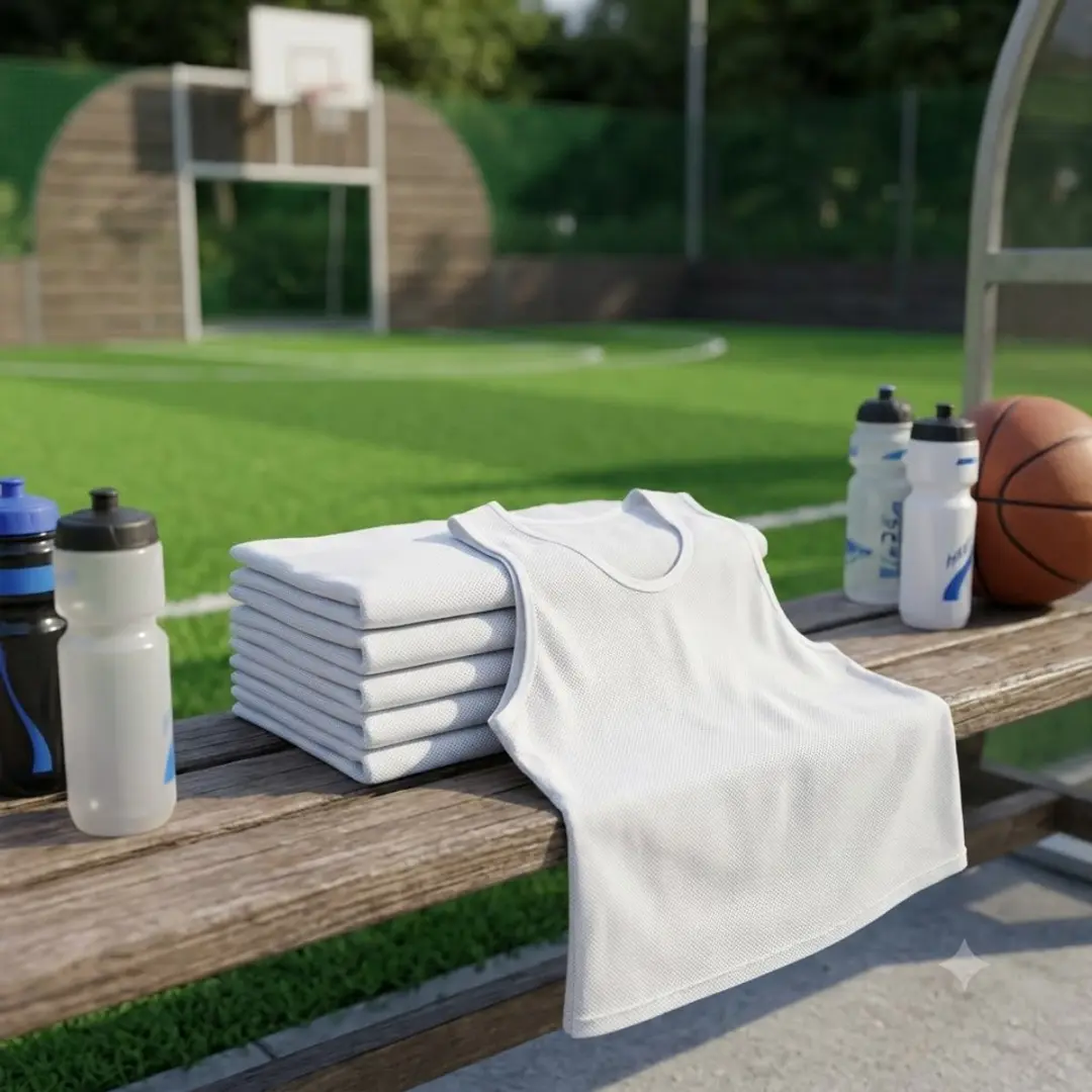 NUVEX Wit Sportvest - Ademend Teamhesjes 6 Stuks Maat L