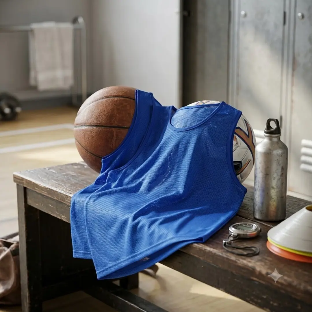 NUVEX Trainingshesjes Unisex - 6 Stuks - Maat L - Diepblauw