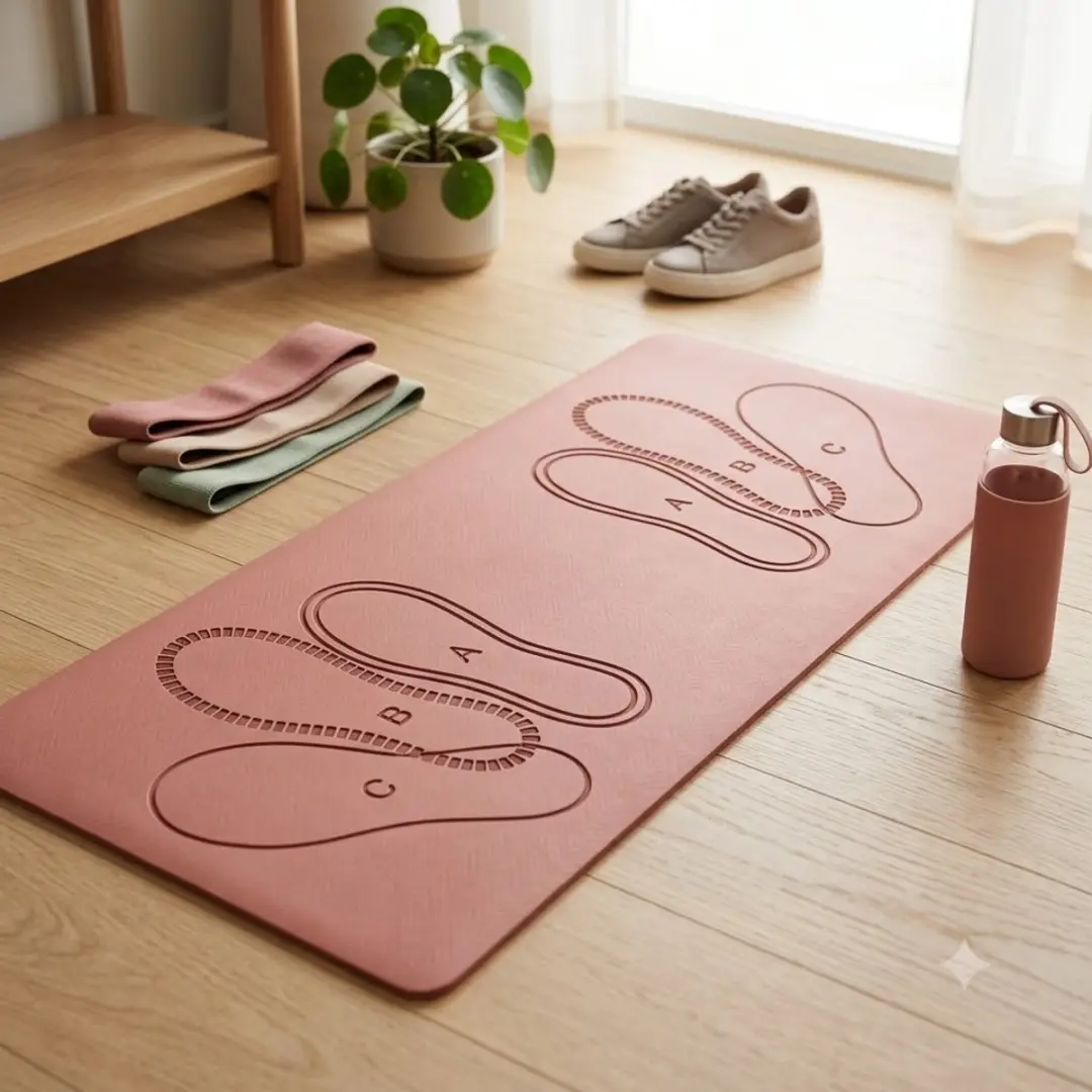 NuveX Roze Pilates Mat 0,6cm - Antislip
