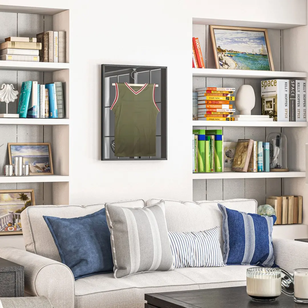 Homcom Jersey Display Frame - 60x4x80cm Zwart
