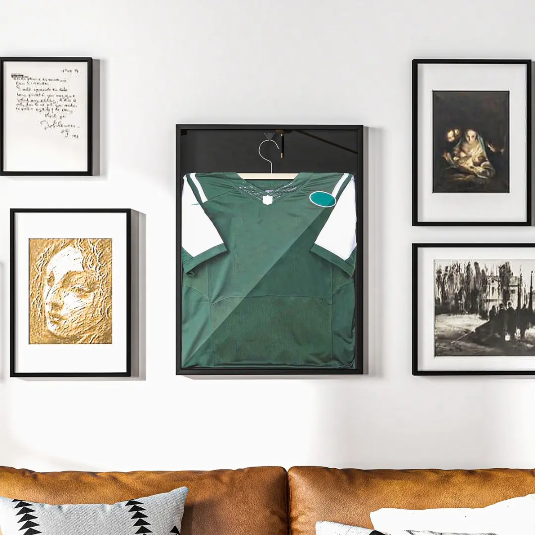 Homcom Jersey Display Frame - 60x4x80cm Zwart
