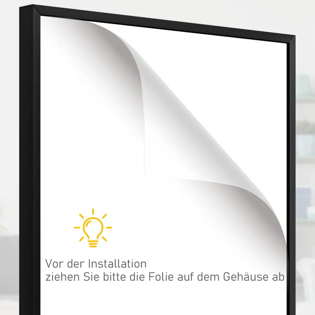 Homcom Jersey Display Frame - 60x4x80cm Zwart