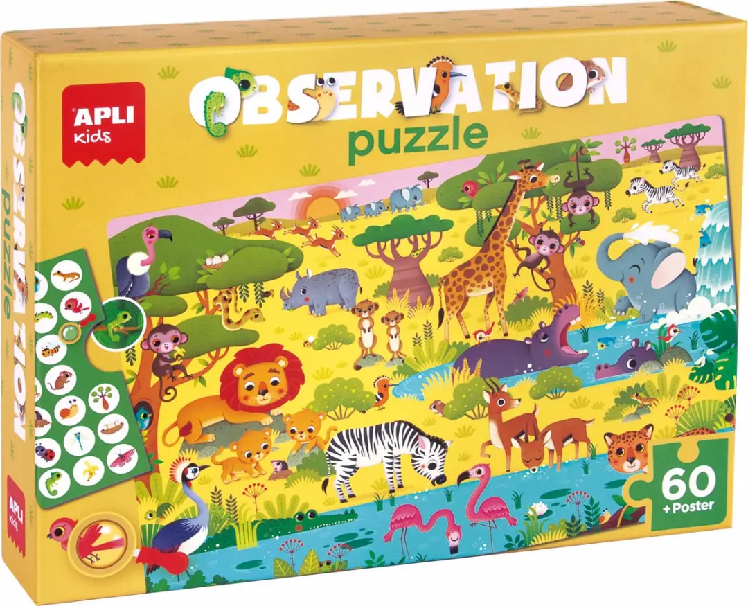 Apli Kids Junior Jungle Observatiepuzzel 60 Stuks