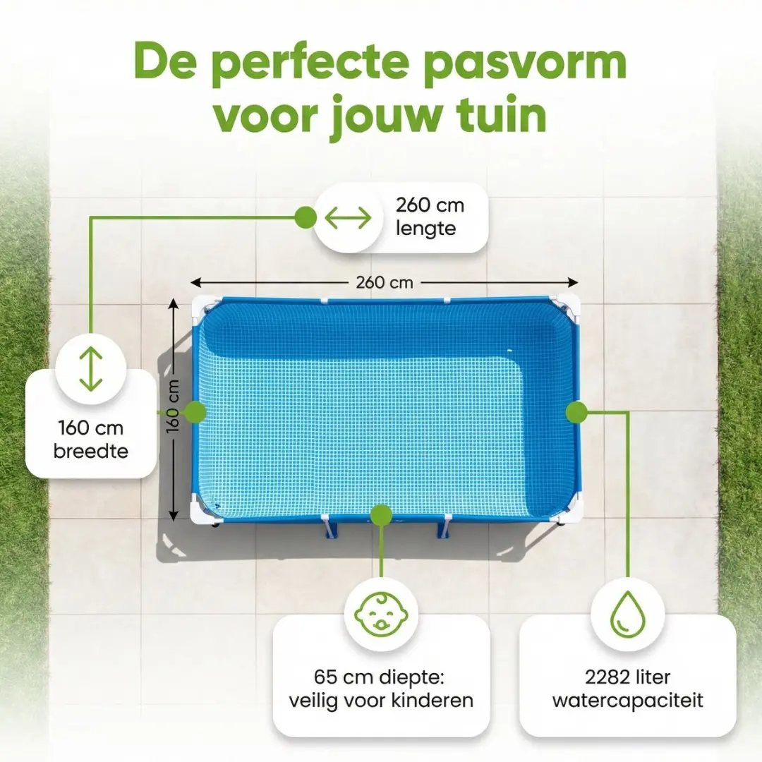 Intex Frame Zwembad 260x160x65cm