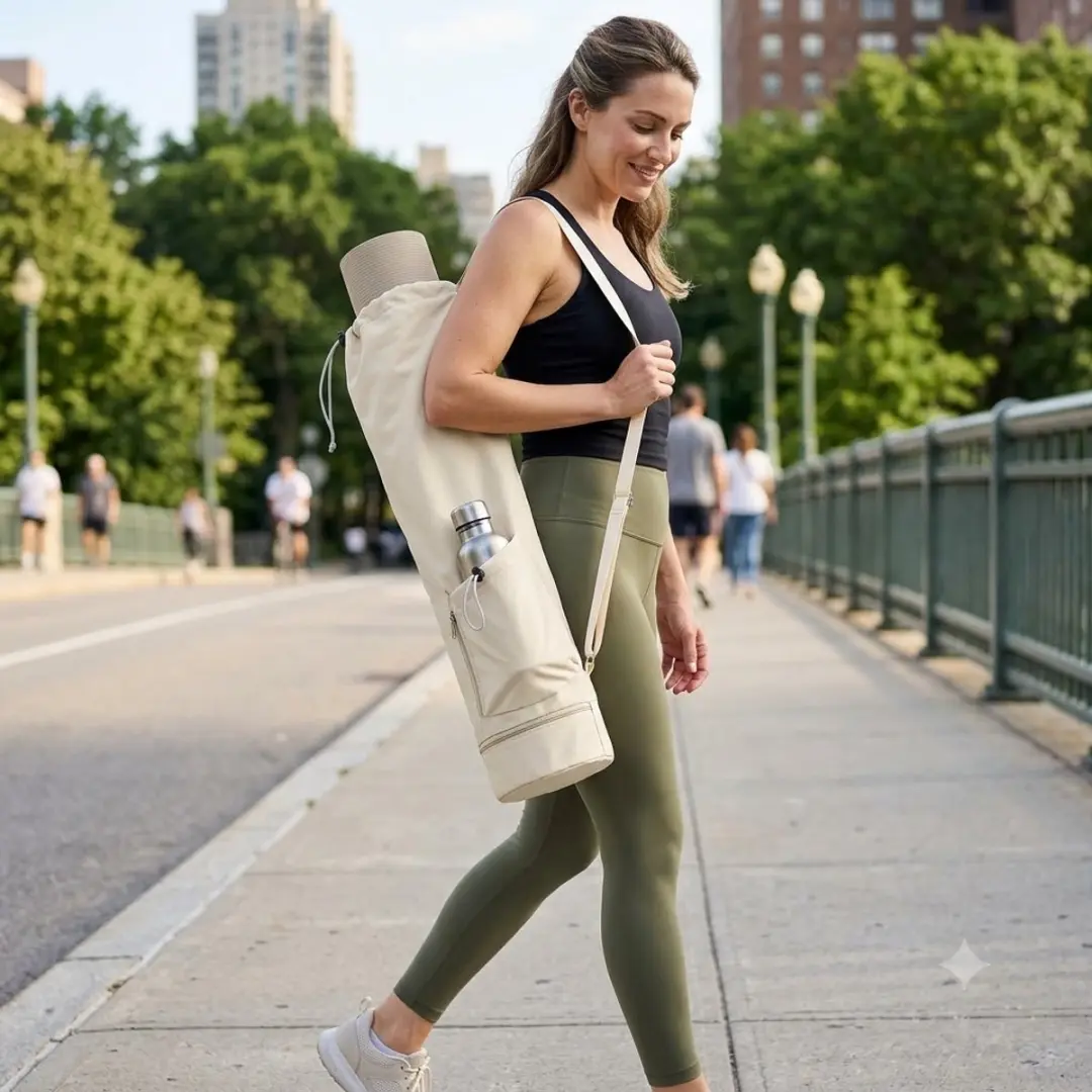 NUVEX Yogamat Tas Beige - Crossbody Sporttas