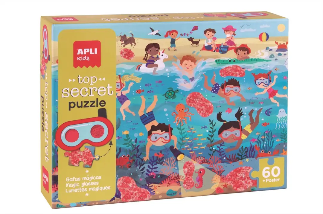 Apli Kids Top Secret Strand Puzzel - 60 Stuks - Meerkleurig - afbeelding 6 van 6