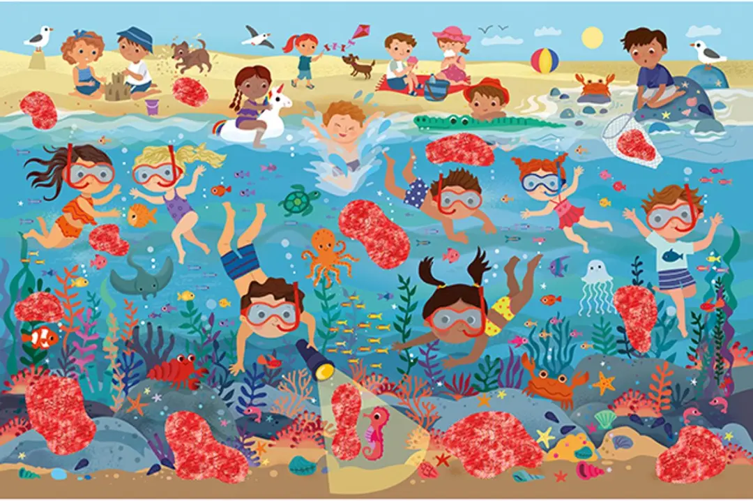 Apli Kids Top Secret Strand Puzzel - 60 Stuks - Meerkleurig