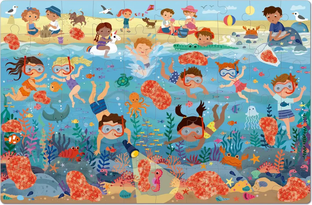Apli Kids Top Secret Strand Puzzel - 60 Stuks - Meerkleurig