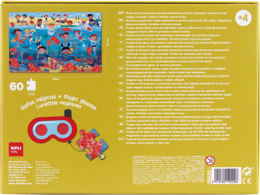 Apli Kids Top Secret Strand Puzzel - 60 Stuks - Meerkleurig