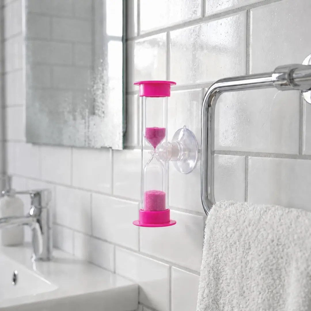 Bellatio Design Zandloper Douche/Badkamer - 2x - Roze