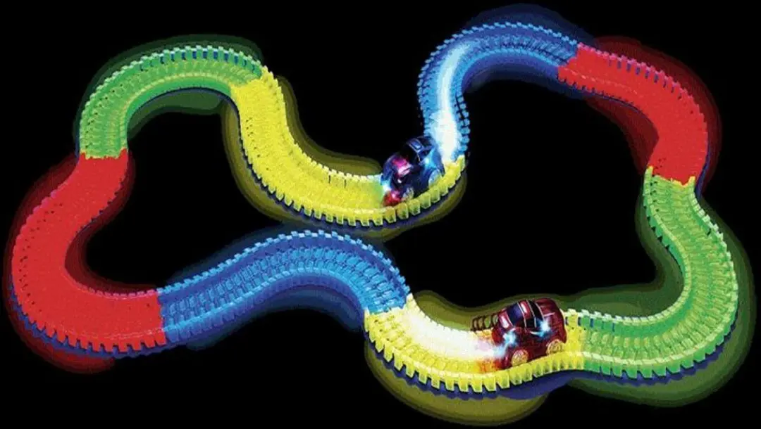 Eddy Toys Racebaan Glow In The Dark 165-delig - Multicolor