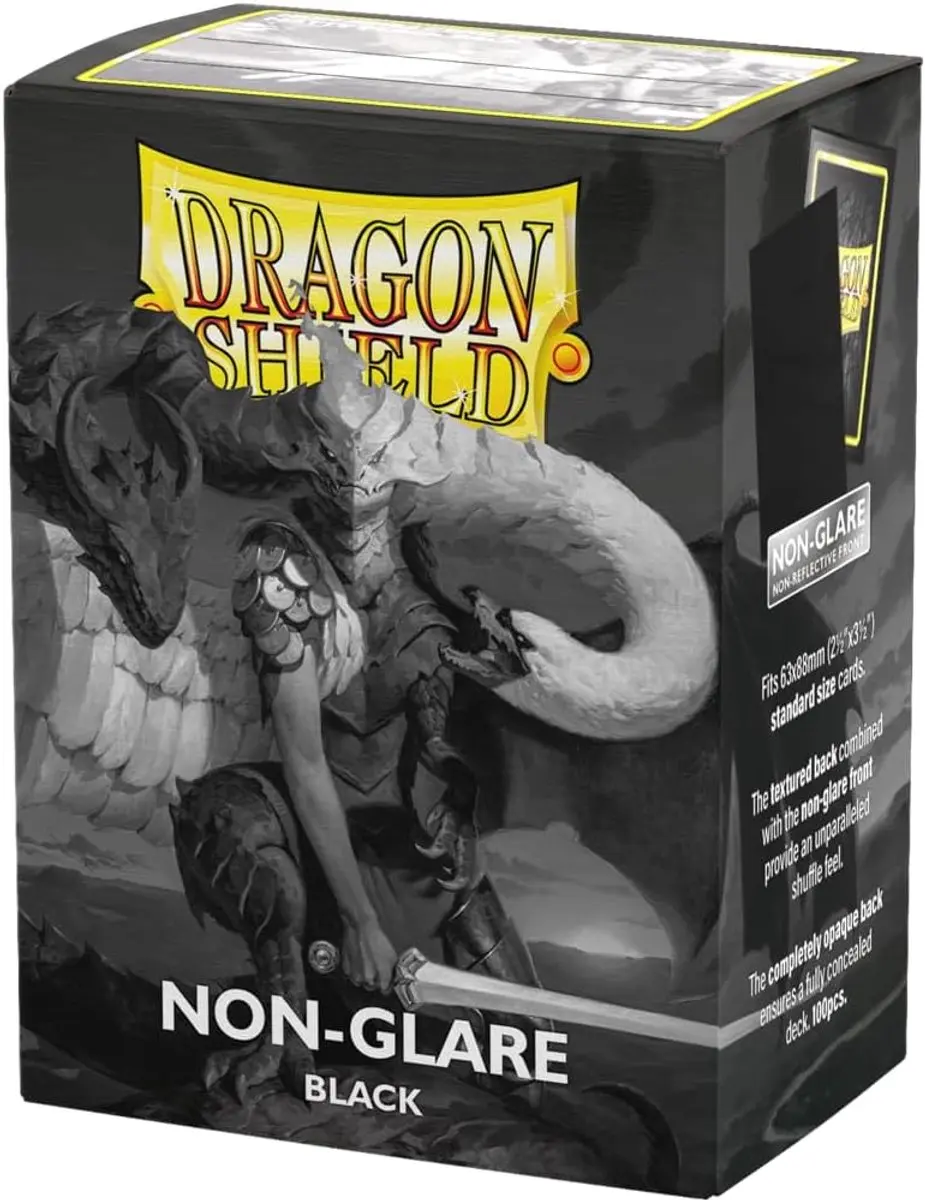 Asmodee kaartenhoezen Dragon Shield Non-Glare Matte Black 100 stuks.