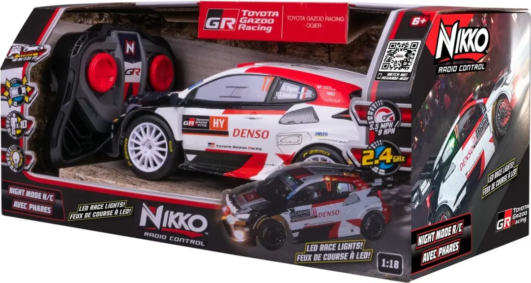 NIKKO RC Auto Toyota Gazoo Rally Racing 1:18 - Night Mode