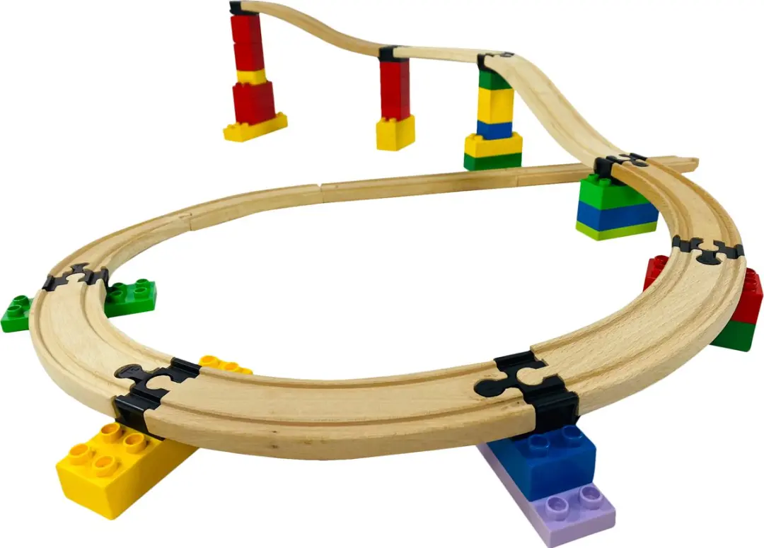 Toy2 Brio Duplo Adapters 21048 - 8 Stuks - Treinbaanonderdelen