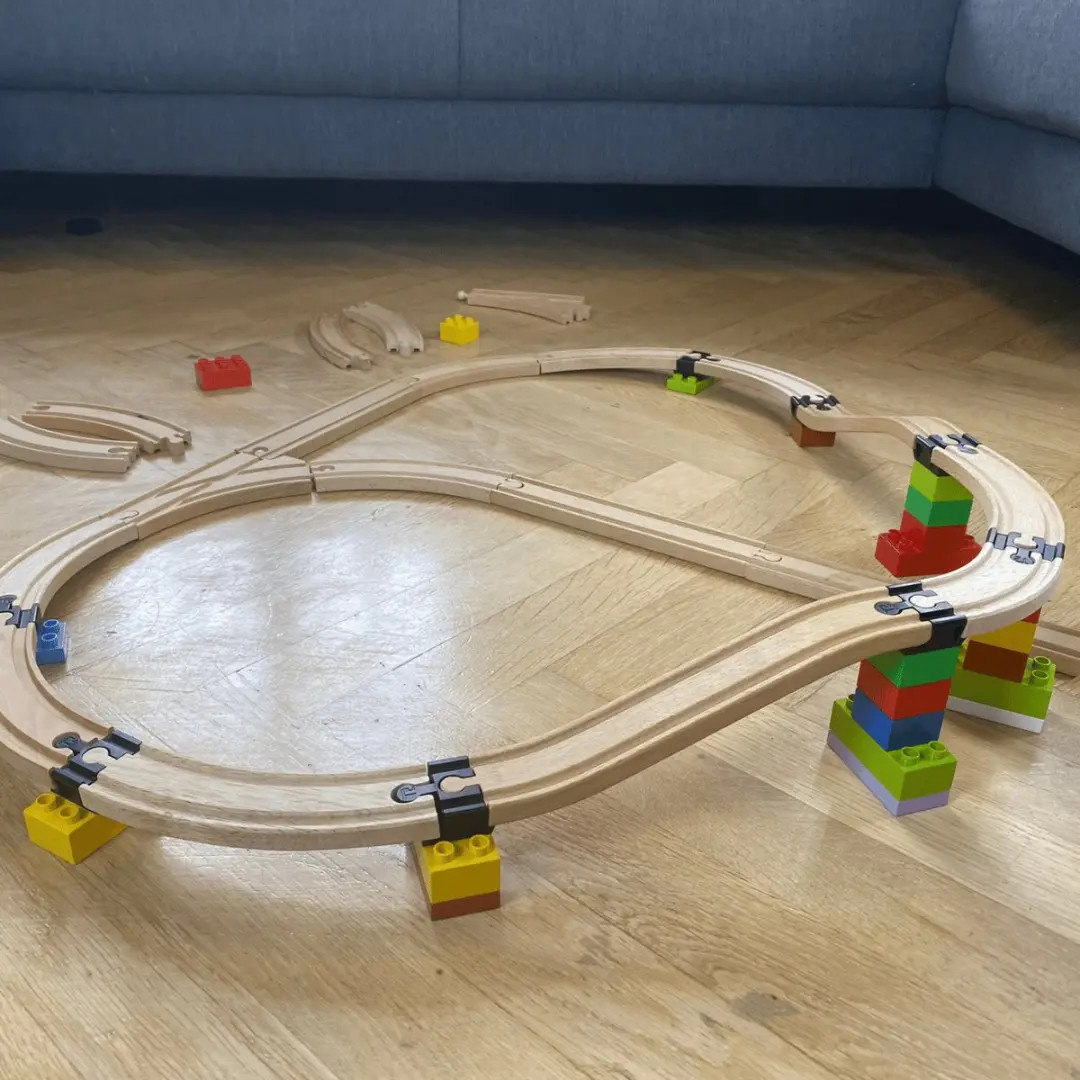Toy2 Brio Duplo Adapters 21048 - 8 Stuks - Treinbaanonderdelen