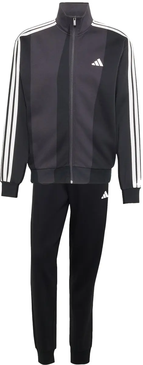 adidas 3-Stripes Fleece Trainingspak L - Zwart