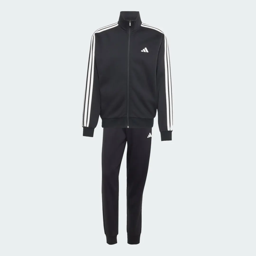 adidas 3-Stripes Fleece Trainingspak L - Zwart
