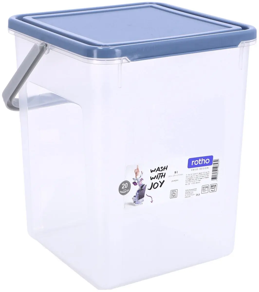 Rotho Horizon Waspoederbox 5kg - 9L - Blauw