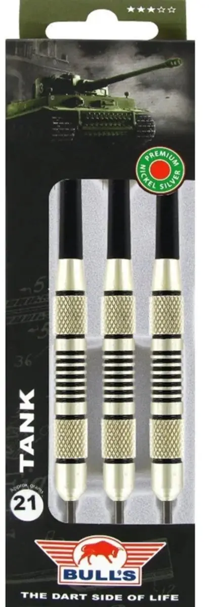 Bull's Tank Nickel Silver Dartpijlen 3 Stuks