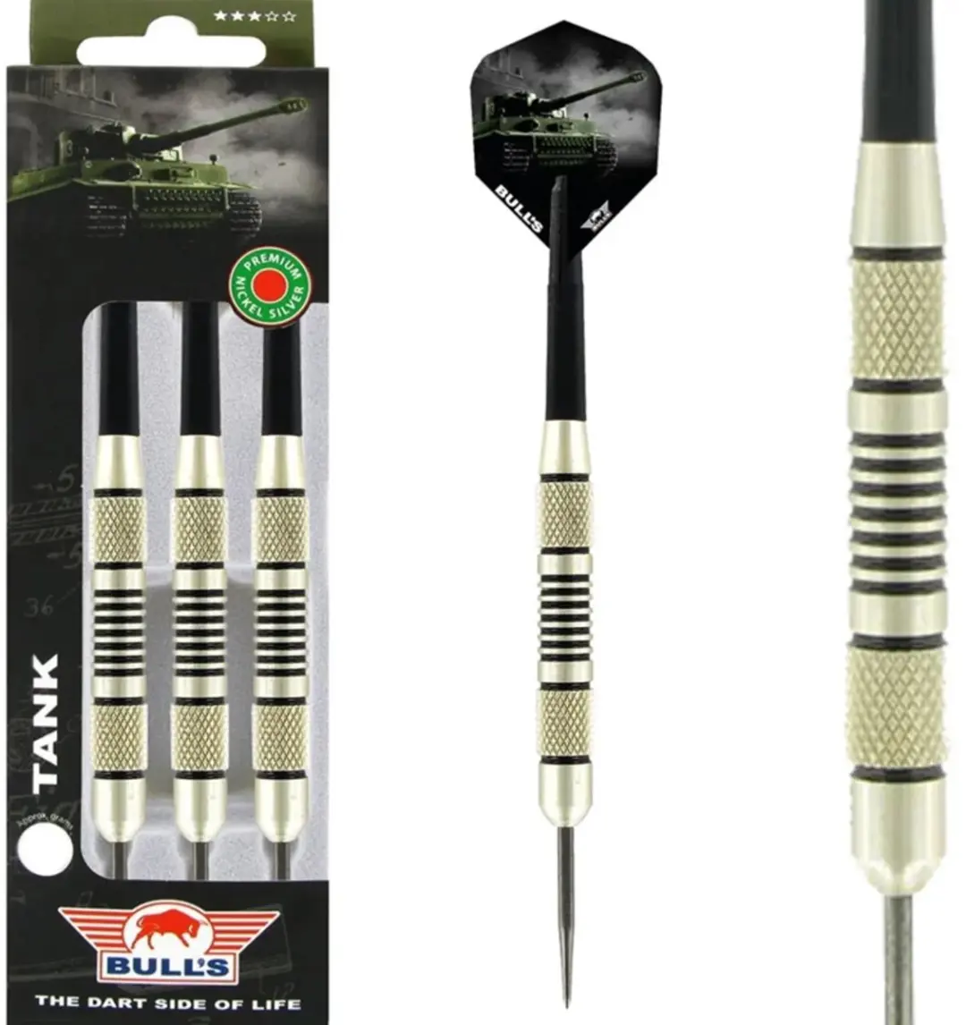 Bull's Tank Nickel Silver Dartpijlen 3 Stuks