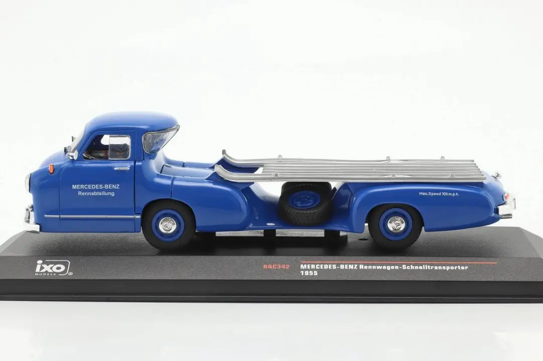 Mercedes-Benz Rennwagen-Schnelltransporter 1955 IXO Models 1:43 - Blauw