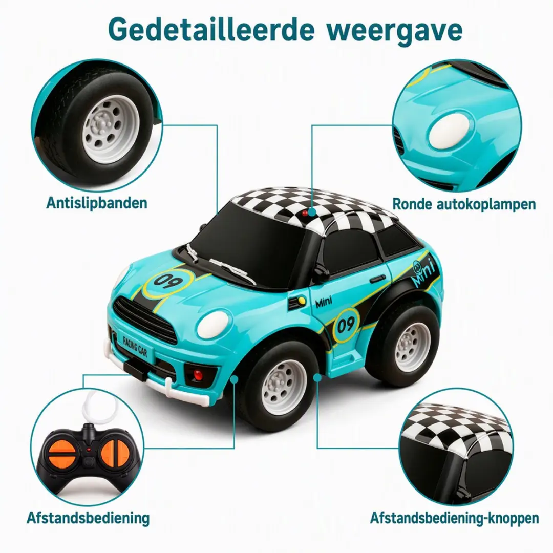 ECTEATOY Bestuurbare Auto 5626256 - Blauw - afbeelding 4 van 6