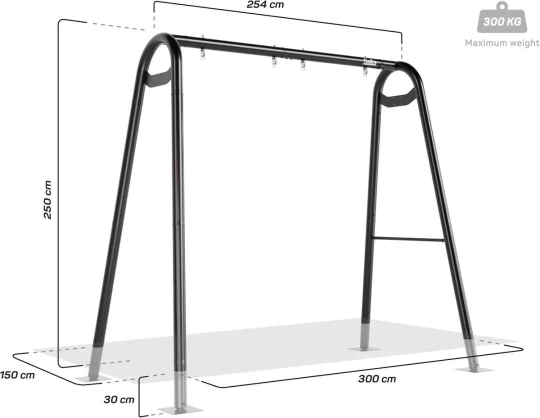Salta Schommelframe L - Zwart - afbeelding 6 van 6