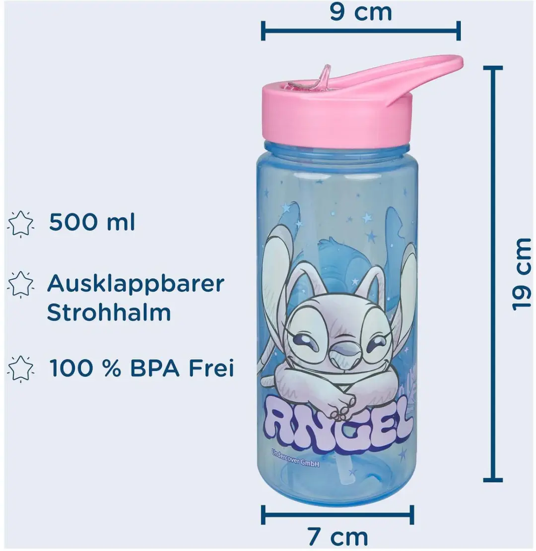 Van der Meulen Undercover Drinkfles Stitch 500ml - Meerkleurig
