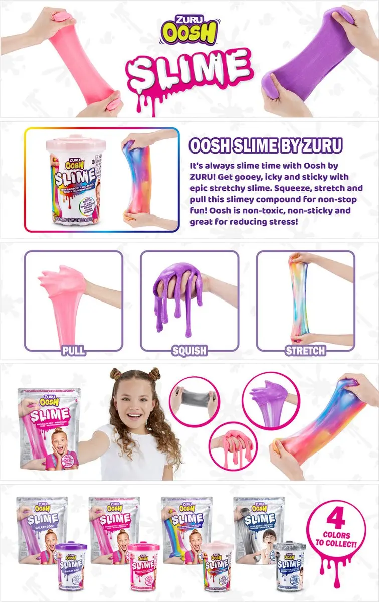 ZURU Oosh Slim Speelslijm 800g - Paars