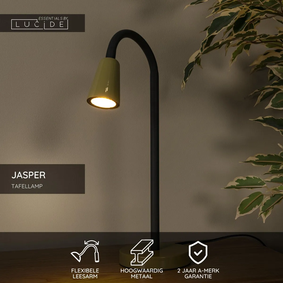 Lucide Jasper Tafellamp GU10 - Groen