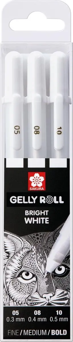 Sakura Gelly Roll Classic Gelschrijver - 6 Stuks Wit
