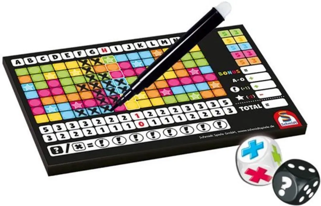 Schmidt Spiele Encore Dobbelspel - 6 Stenen & Viltstiften