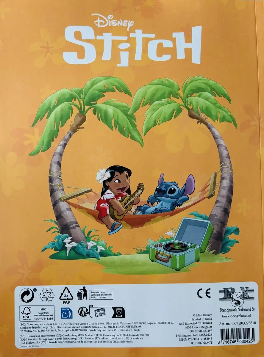 Disney Stitch Kleurboek A4 - 48 Pagina's
