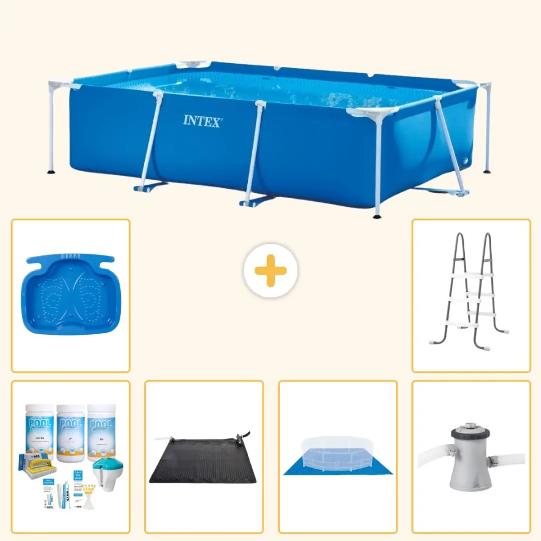 Intex 28271NP-Blauw Rechthoekig Frame Zwembad 260x160x65cm