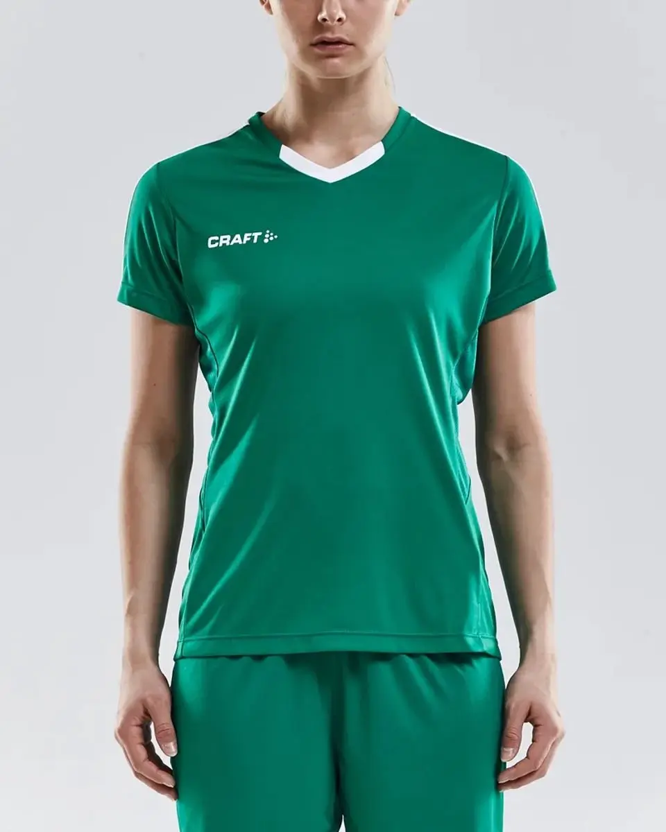 Craft Progress Contrast Shirt Dames - Groen XS