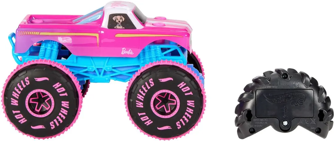 Hot Wheels Monster Trucks 1:24 BARBIE RC Voertuig JHW58 - Roze