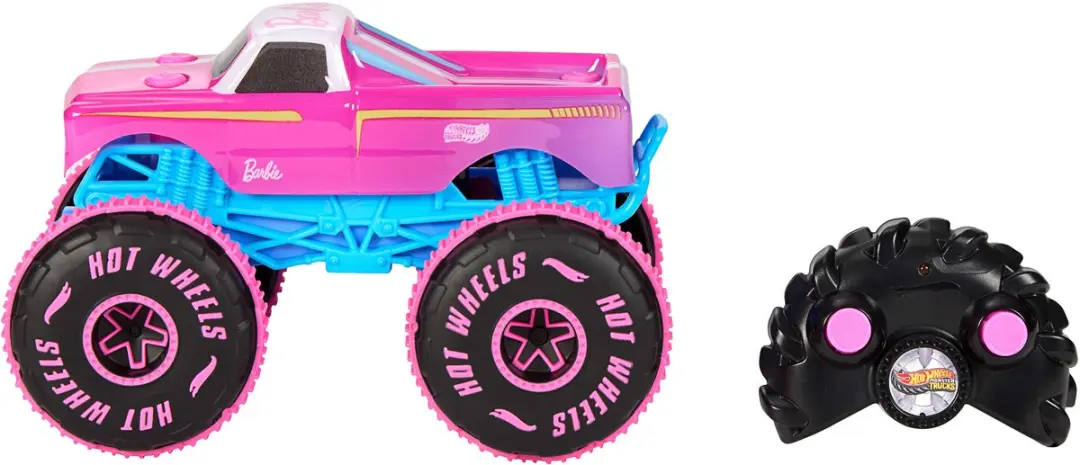 Hot Wheels Monster Trucks 1:24 BARBIE RC Voertuig JHW58 - Roze