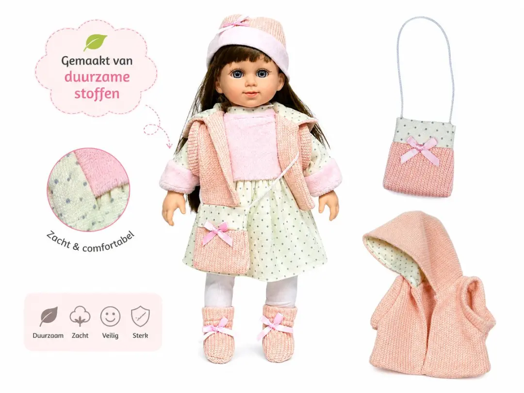 Ledy Toys CUFAN Vinyl Pop 9918A - Roze-wit - 40 cm