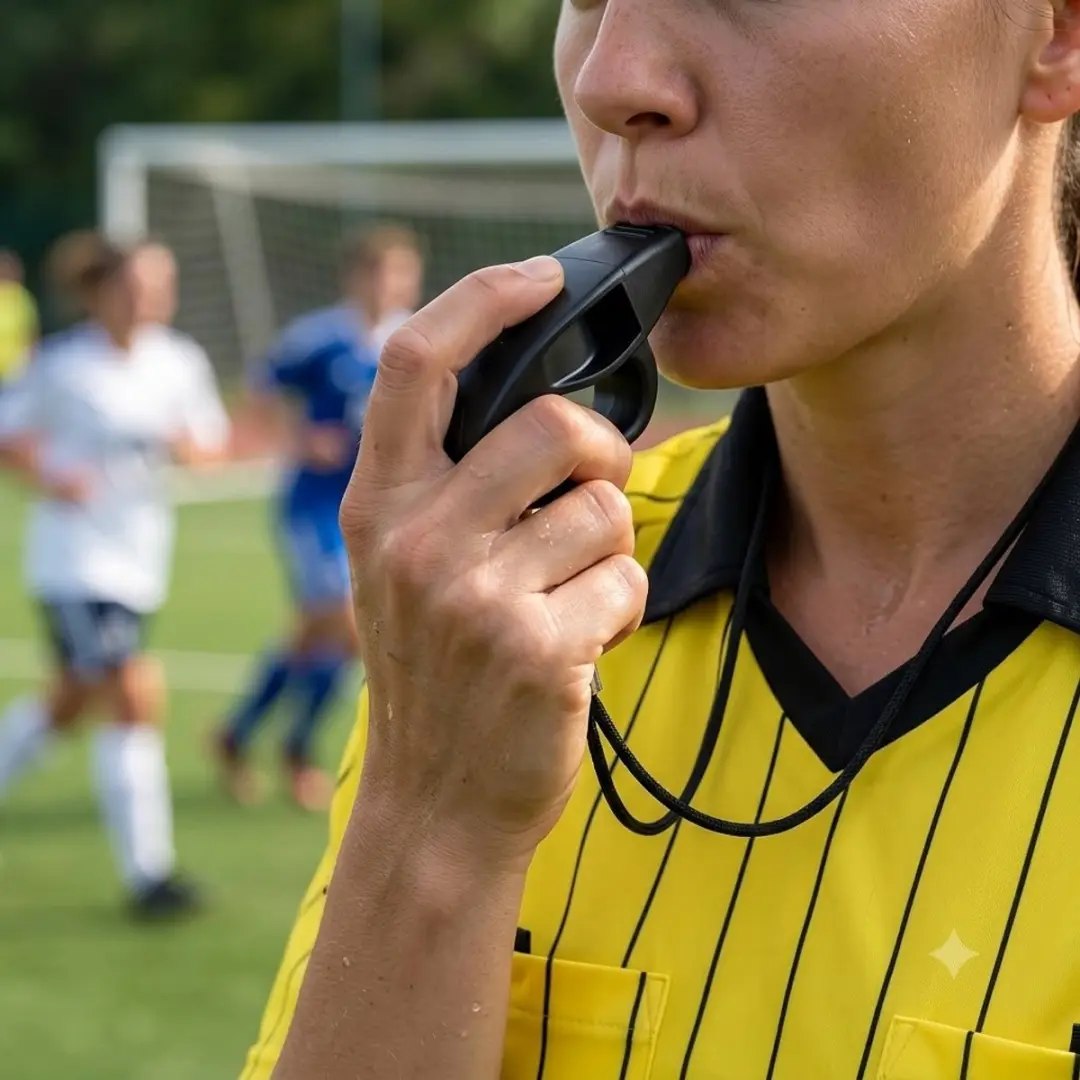 NUVEX Scheidsrechtersfluitje Zwart - ABS met vinger grip