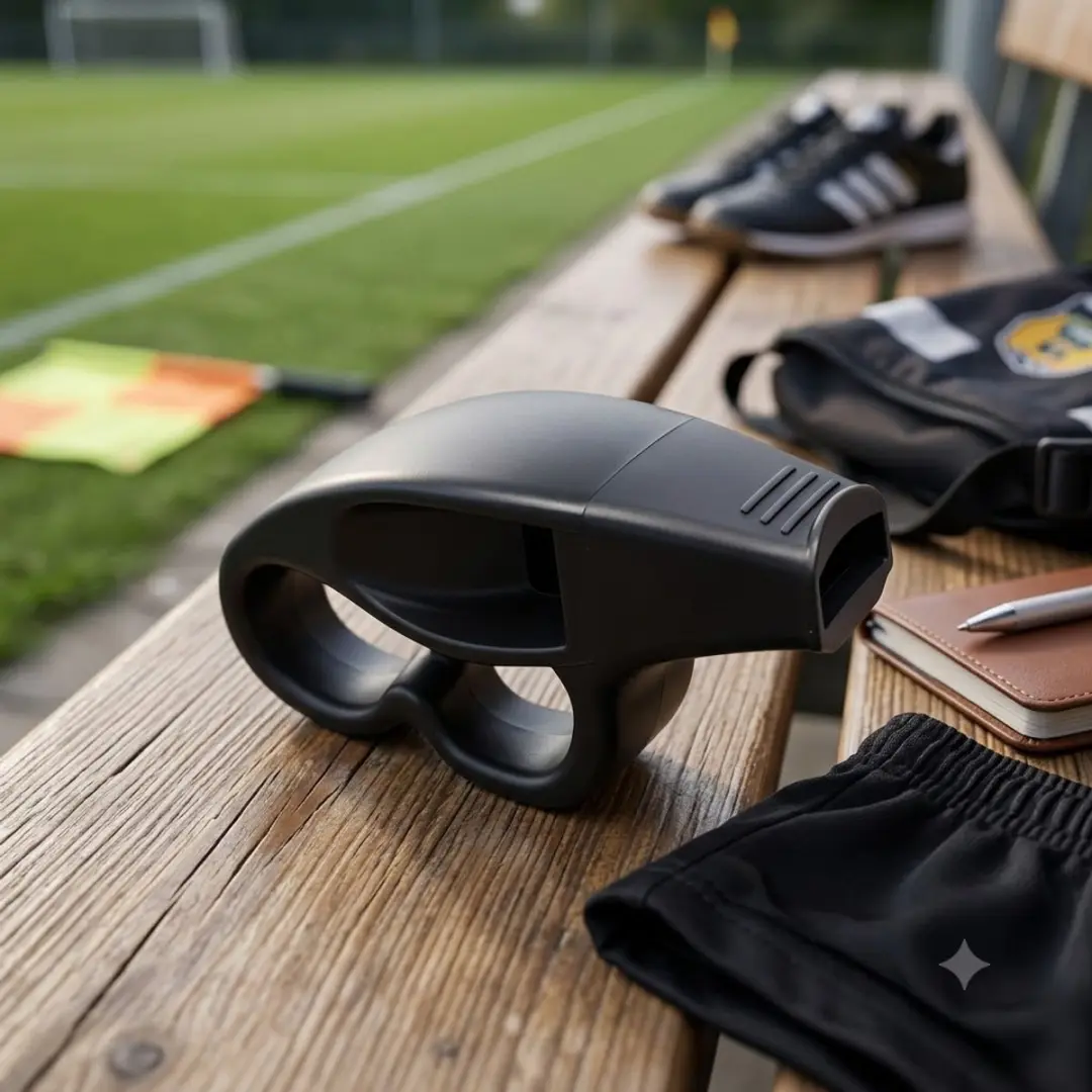 NUVEX Scheidsrechtersfluitje Zwart - ABS met vinger grip