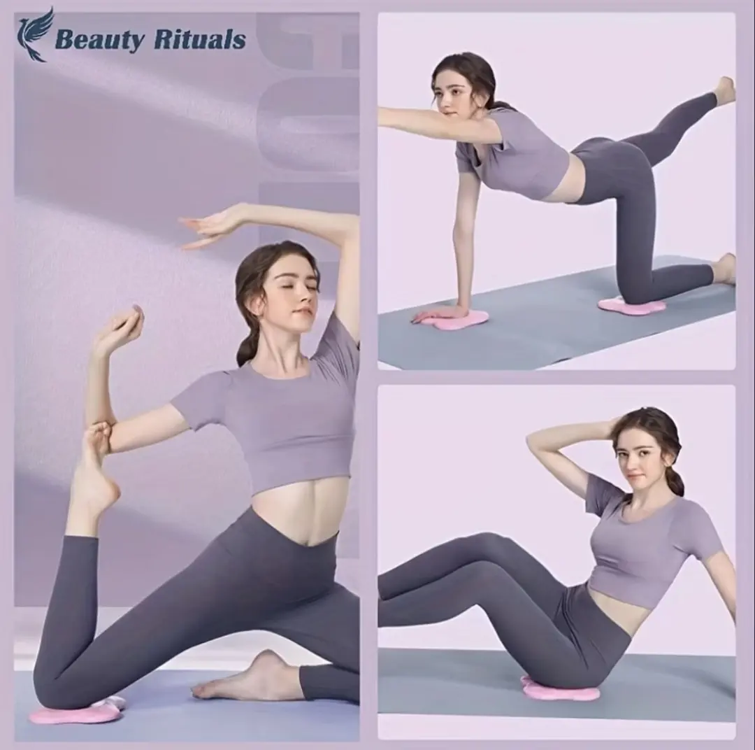 NUVEX Yoga Knielmat Set - 2 Stuks - Grijs