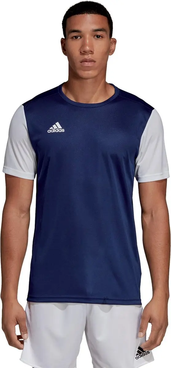 adidas Estro 19 Sportshirt L - Donkerblauw/Wit - afbeelding 6 van 6