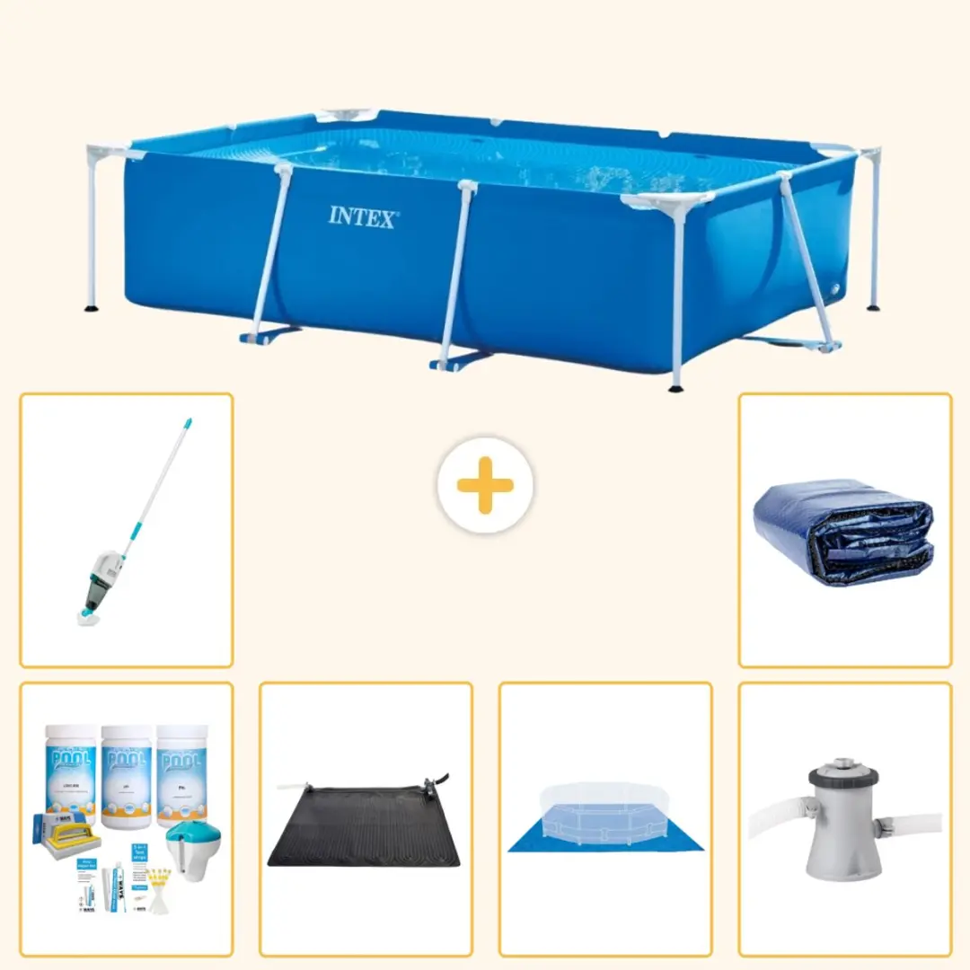 Intex 28271NP-Blauw Rechthoekig Frame Zwembad 260x160cm