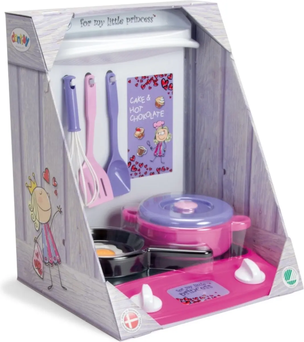 Dantoy Mini Keuken Roze - 2 Pannetjes & Bestek
