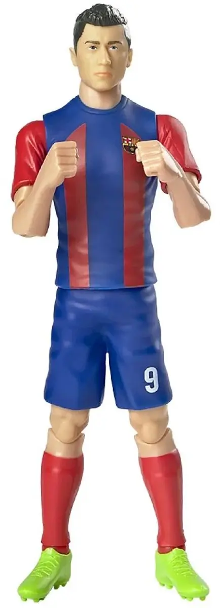 Van der Meulen FC Barcelona Robert Lewandowski Voetbalfiguur 20cm - Blauw/Rood